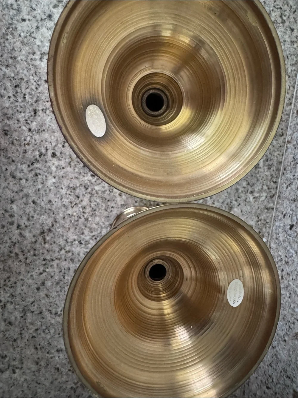 Solid Brass Candlestick Pair